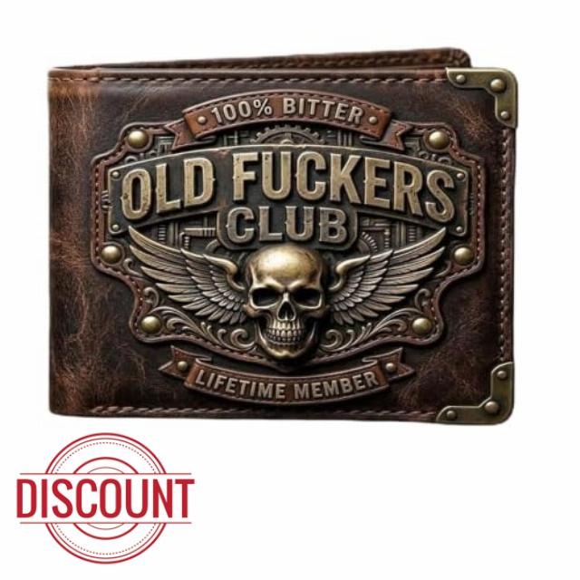 Old F*CKERS Club Vintage Leather Wallet for Men