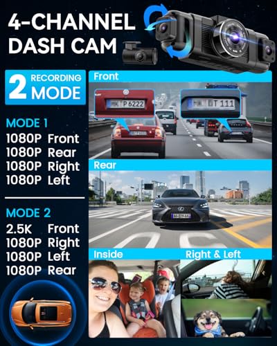 Left Right Dash Camera for Cars