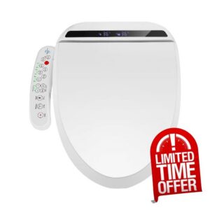 ARTETHYS Electronic Smart Bidet Toilet Seat with Warm Air Drying | Heated Seat Bidet with Self-Cleaning Nozzle Adjustable Warm Water Power Saving