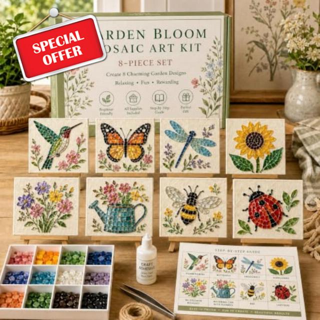 ByteCraft DIY Sea Glass Mosaic Art Kit