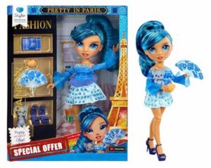 Rainbow High Pretty in Paris Fashion Doll - Skyler Bradshaw - Blue 28 cm Fashion Doll with Puppy