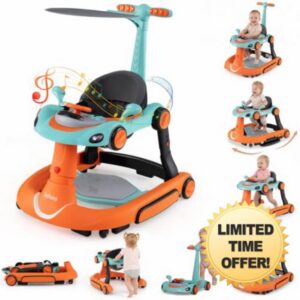 INFANS 7-in-1 Foldable Baby Walker