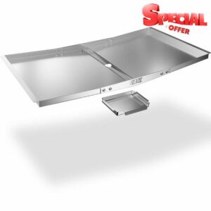 Grease Tray with Catch Pan - Adjustable Drip Pan for Gas Grill Models from Dyna Glo