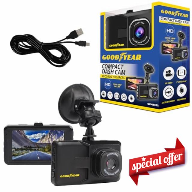 Goodyear Unisex Compact Dash Cam