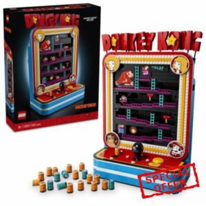 LEGO Super Mario Donkey Kong Arcade - Interactive 3D Model Kit for Adults incl. Joysticks & Barrels for Retro Room Decor - Collectible Gaming Merch - Gift Idea for Fans - 72051