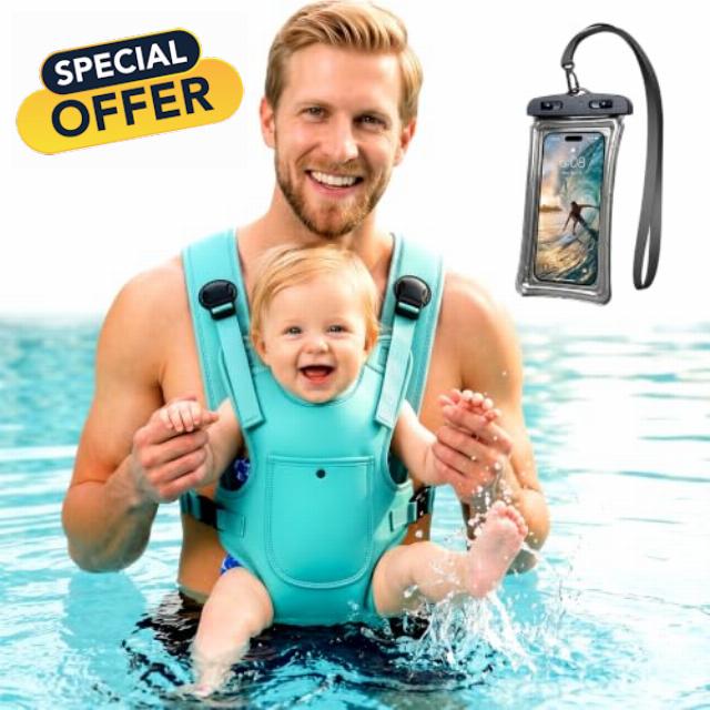 Neoprene Water Baby Carrier for Newborn to Toddler with Phone Case