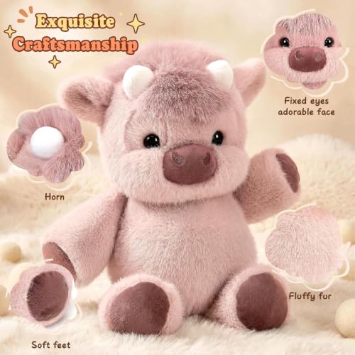 Cute Running Cow Plushie Gifts for Autism Women Boys Girls Adults
