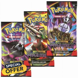 Pokémon TCG: Pitch Black Booster Packs x3 | Pokemon Pitch Black ME05 | Pokemon Mega Evolution Series | Perfect for Fans of Mega Evolution Booster Box | Titan Authenticated