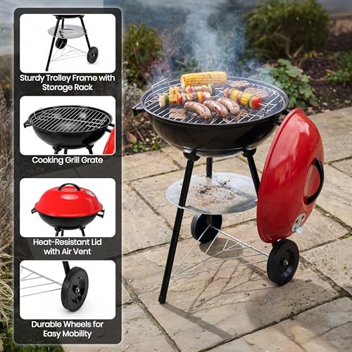 Outdoor Garden BBQ (Red/Black)