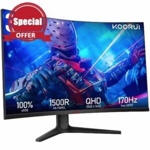 KOORUI 32 Inch Curved Gaming Monitor