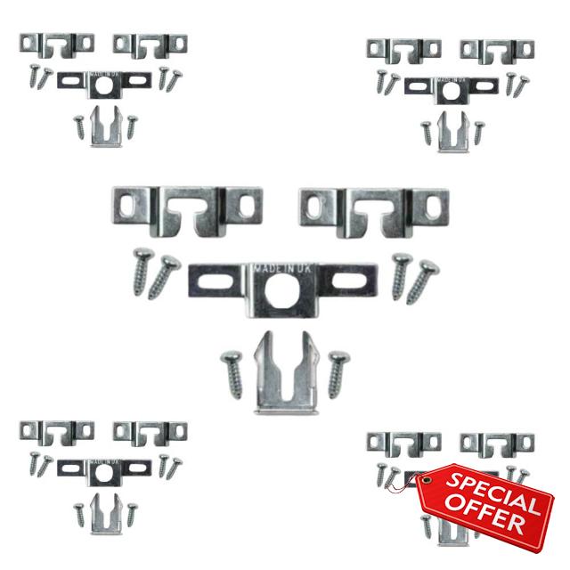 Anti Theft Picture Security Hanger Kit B Pack of 10 Spring Locks | Bulk frame security kit with 20 top hang plates