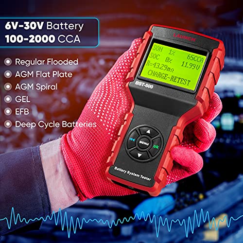 100-2000CCA Automotive Battery Alternator Tester for Cars/Boat/Truck/Lawn Mower