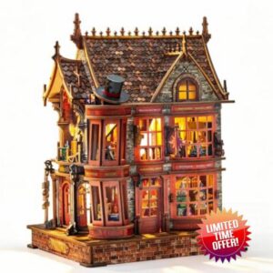 3D Wooden Puzzle with LED Lights
