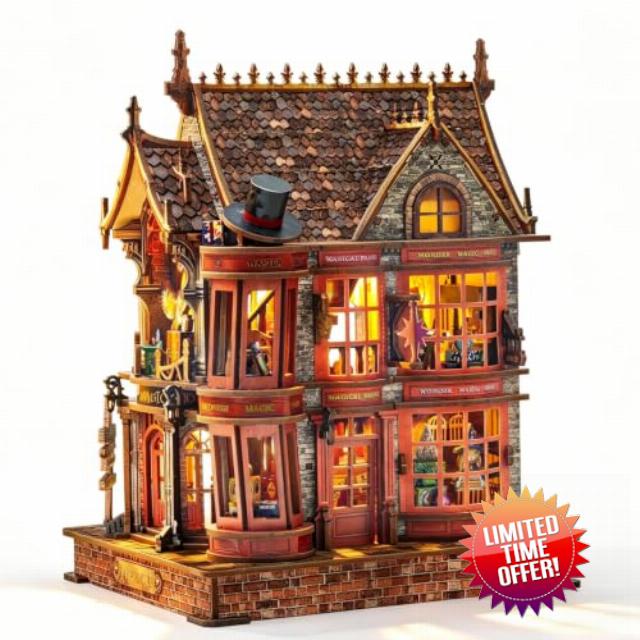 3D Wooden Puzzle with LED Lights