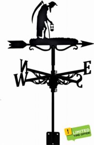 WeatherVane Metal Garden Iron weathervane Creative Old Father Time Shape Weathercock Wind Direction Indicator Decoration Weathervanes