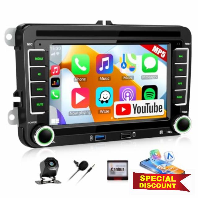 Car Stereo for Volkswagen VW Transporter T5 2010-2015 with Wireless CarPlay Android Auto
