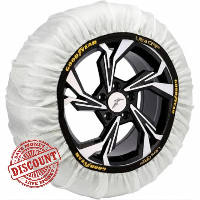 Goodyear Set of 2 Fabric Snow Chains for Cars Ultra Grip Size XL Specific for Vehicle Operation