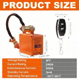 remote & manual control. Auto low volt cut-off