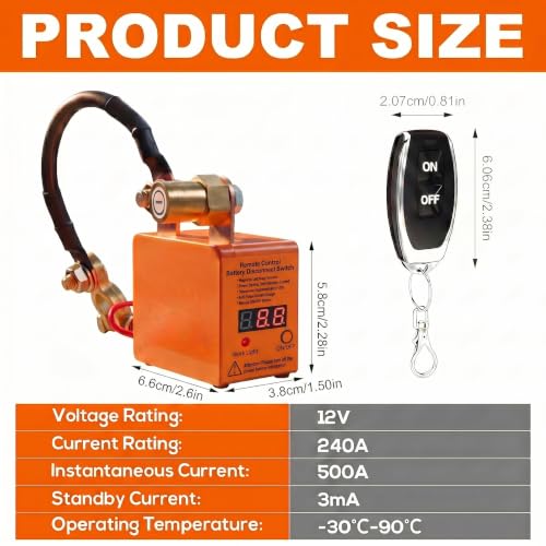 remote & manual control. Auto low volt cut-off