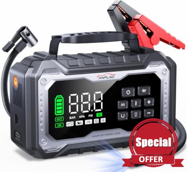 8000A Jump Starter Power Pack with Air Compressor 160PSI & Blower