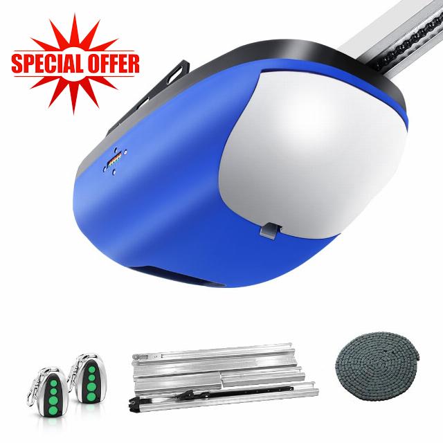 TOPENS CASAR800 Garage Door Opener 800N Heavy Duty Door Operator Kit Strong Chain Drive with Durable DC Motor Ultimate Security for Garage Doors Up to 2.3m