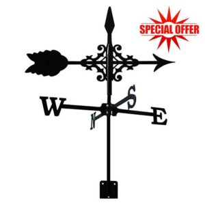 Exquisite Metal Weather Vane Ornament Metal Weathervane with Arrow Ornament