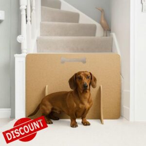 No-Drill Freestanding Dog Stair Gate & Barrier for UK Standard Stairs | Pet Stopper for Doorways | Easy Set Up