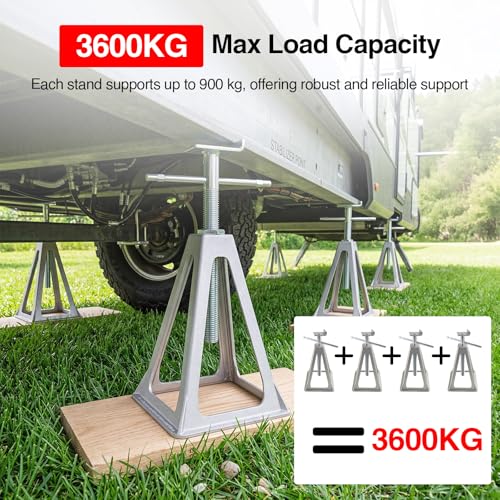 Aluminum Alloy Axle Stands Support Stands for RV/Caravan/Trailers