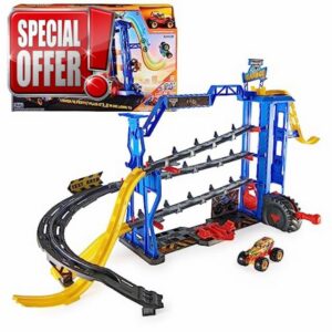 Monster Jam Garage Playset and Storage with Exclusive Grave Digger Monster Truck