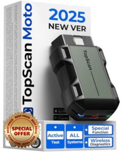 TOPDON TopScan Motocycle OBD2 Scanner for Harley/Ducati/BMW/Yamaha/Suzuki | Also for Honda/Kawasaki