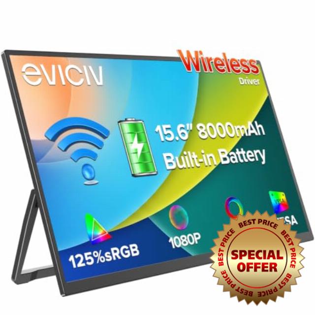 EVICIV 15.6" Wireless Portable Monitor