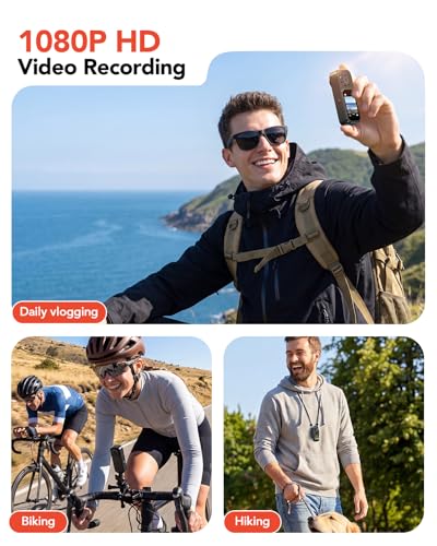 Thumb-Size Wearable Camera with Touch Screen & Rotating Lens