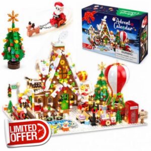 Advent Calendar 2026 Gingerbread House Mini Building Set with Light String