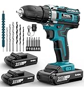 Sundpey Tool Kit with 21V Drill - Cordless Power Tool Set - 255-PCs General Basic Complete Home a...