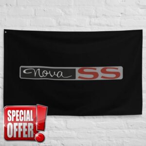 1963-64 Chevy Nova SS Classic Car Owners Enthusiasts Mechanics Gearheads Garage Office Man Cave Banner Flag 34.5" x 56"