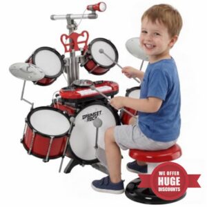 HOMCOM Kids Drum Set with Stool