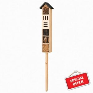 CKB LTD Wooden Insect Hotel with Stake Pole