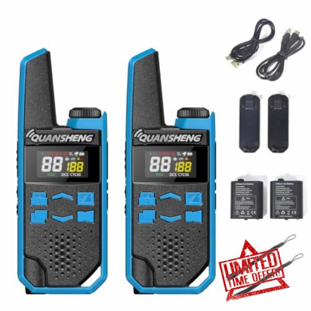 Quansheng TG-FR1 Walkie Talkies 2Pcs PMR446 2 Way Radio                                                          License-free Professional 16 Channels USB charging
