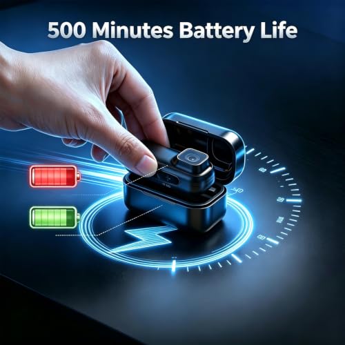 Portable Camera Charging Case | Wearable Bodycam with Memory Card Includes Charging Case. Battery life up to 500 minutes