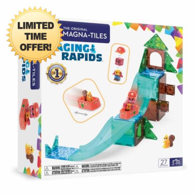 Magna-Tiles Raging Rapids 27-Piece Magnetic Construction Set