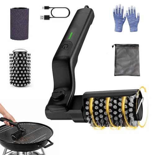Grill Cleaning Brush with 2 Replaceable Brushes | Cordless