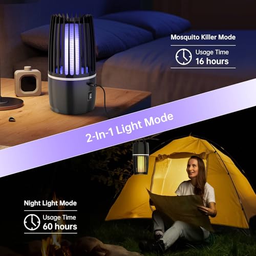 Rechargeable UV Fly Zapper with 4000mAh Battery