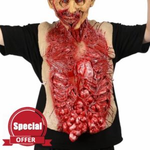 Scary Zombie Chest Costume Halloween Fake Organ Body Parts Prop | Intestine Cosplay Outfit