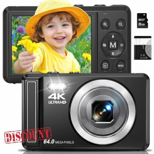 4K 64MP Autofocus Digital Camera