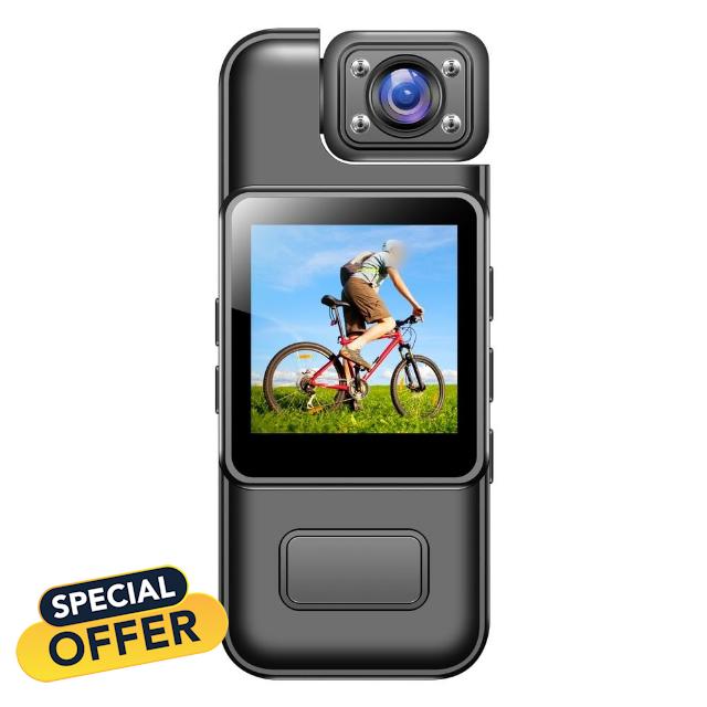 for Mini 5K for Body Camera with 180 Degrees Rotatable Lens