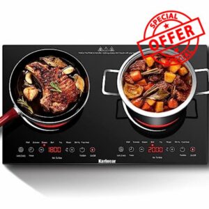 Karinear Portable Ceramic Hob for ALL Cookware                                                          with LED Display