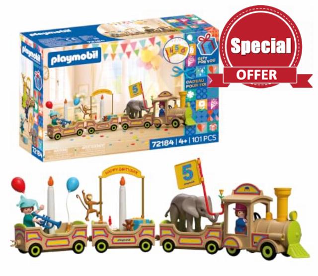 Playmobil | Birthday Train | Festive Train with Animals