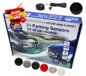 Dolphin Automotive Reverse Rear Parking Sensor Kit With Buzzer (Gloss Black)