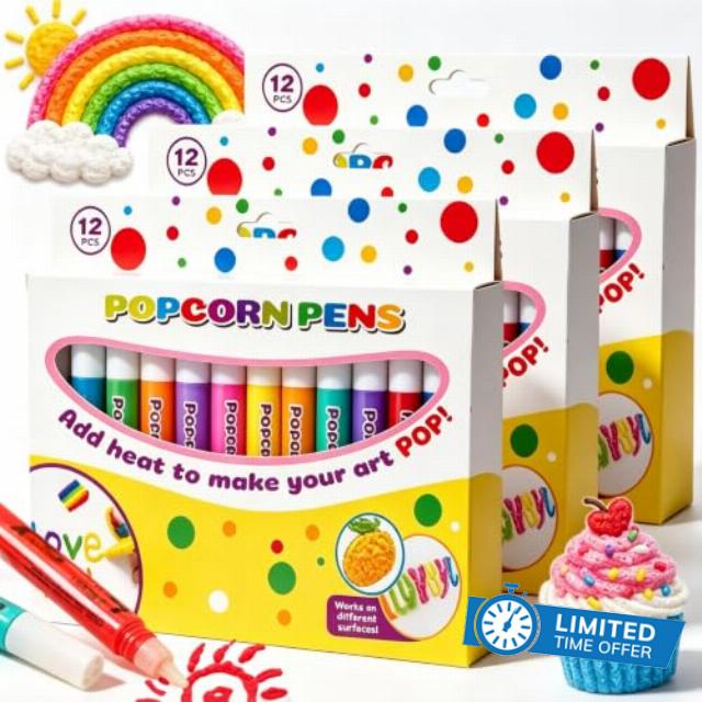 12 Colours 3D Popcorn Pens Kit