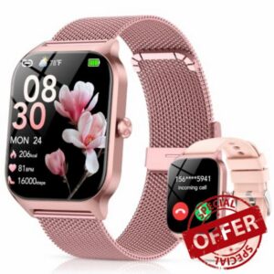 Smart Watch for Women(2 Strap)